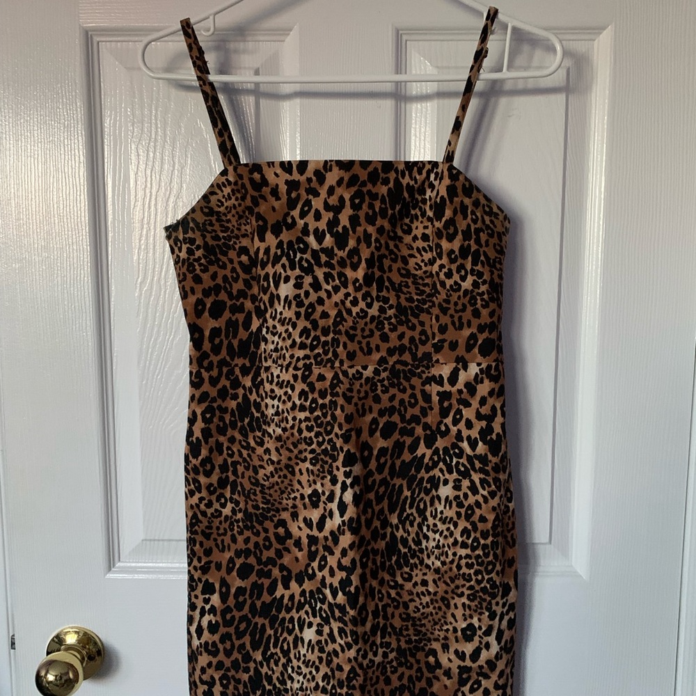 Forever 21 cheetah print body con dress